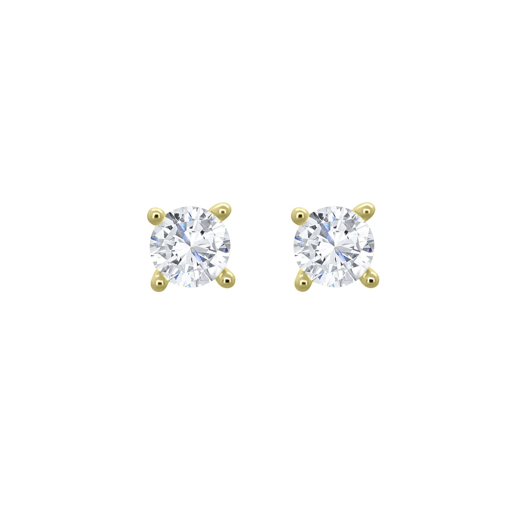 Gold screw earrings