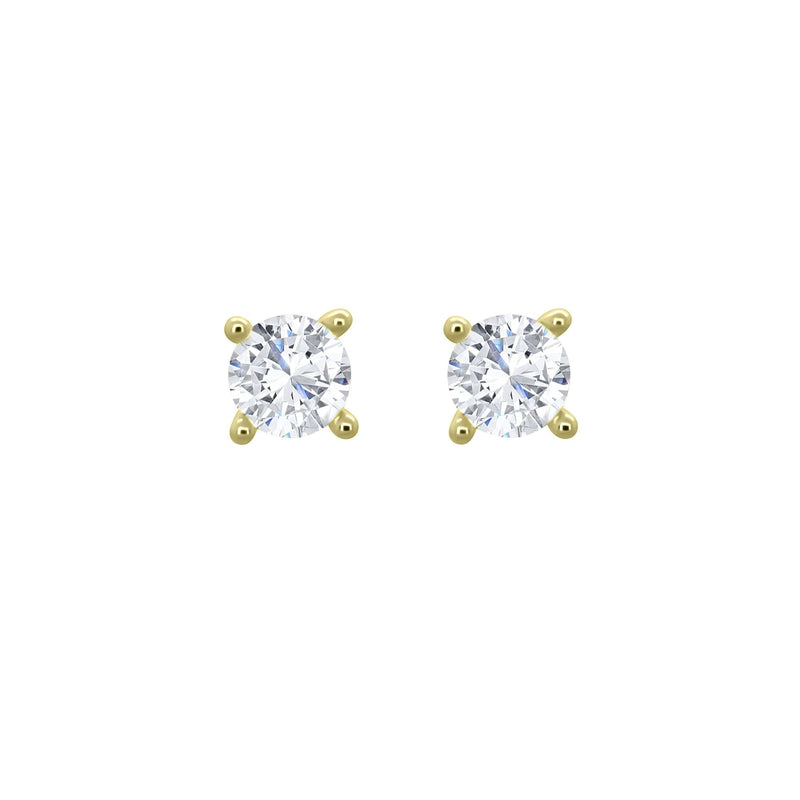 Gold screw earrings
